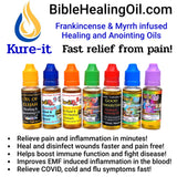 Kure it Pain relief bible healing oil website graphic